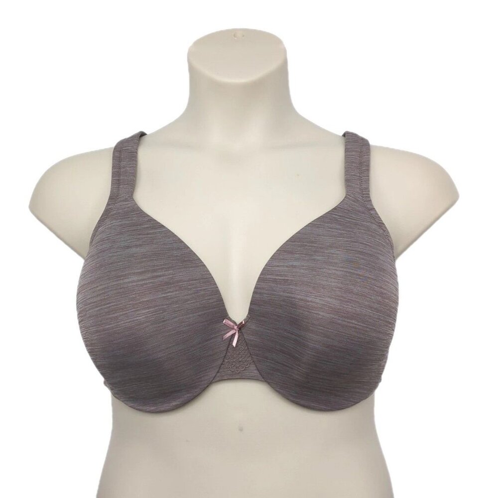 Lane Bryant Cacique Bra Lightly Lined Full Coverage U/W Size 44C Taupe Lace Trim